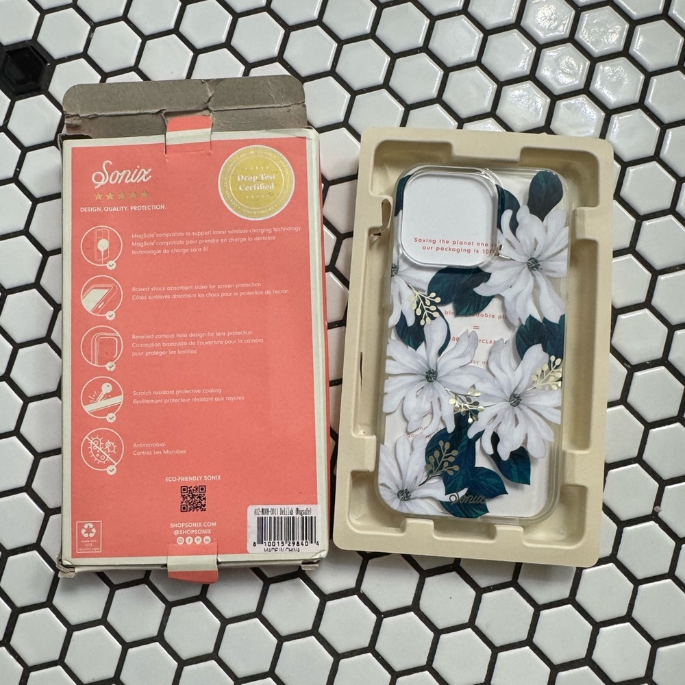 Sonix White and Dark Green Floral iPhone 13 Pro  Case